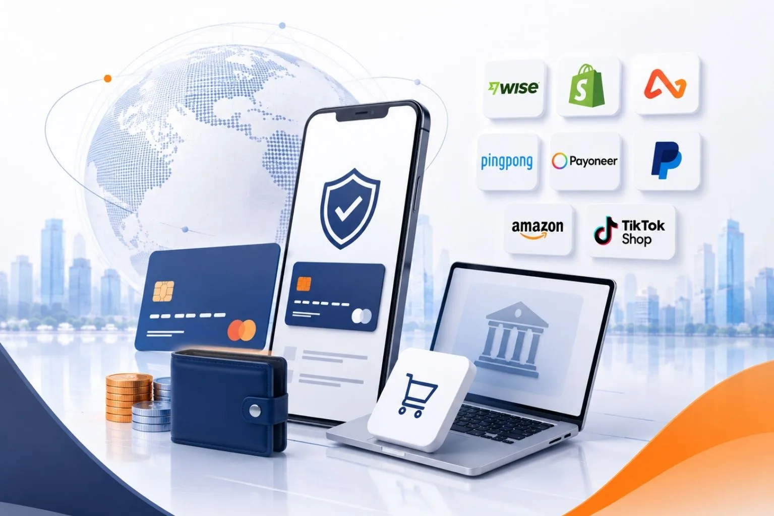 Đăng ký cổng thanh toán quốc tế Shopify Payments, PayPal, Payoneer, Wise