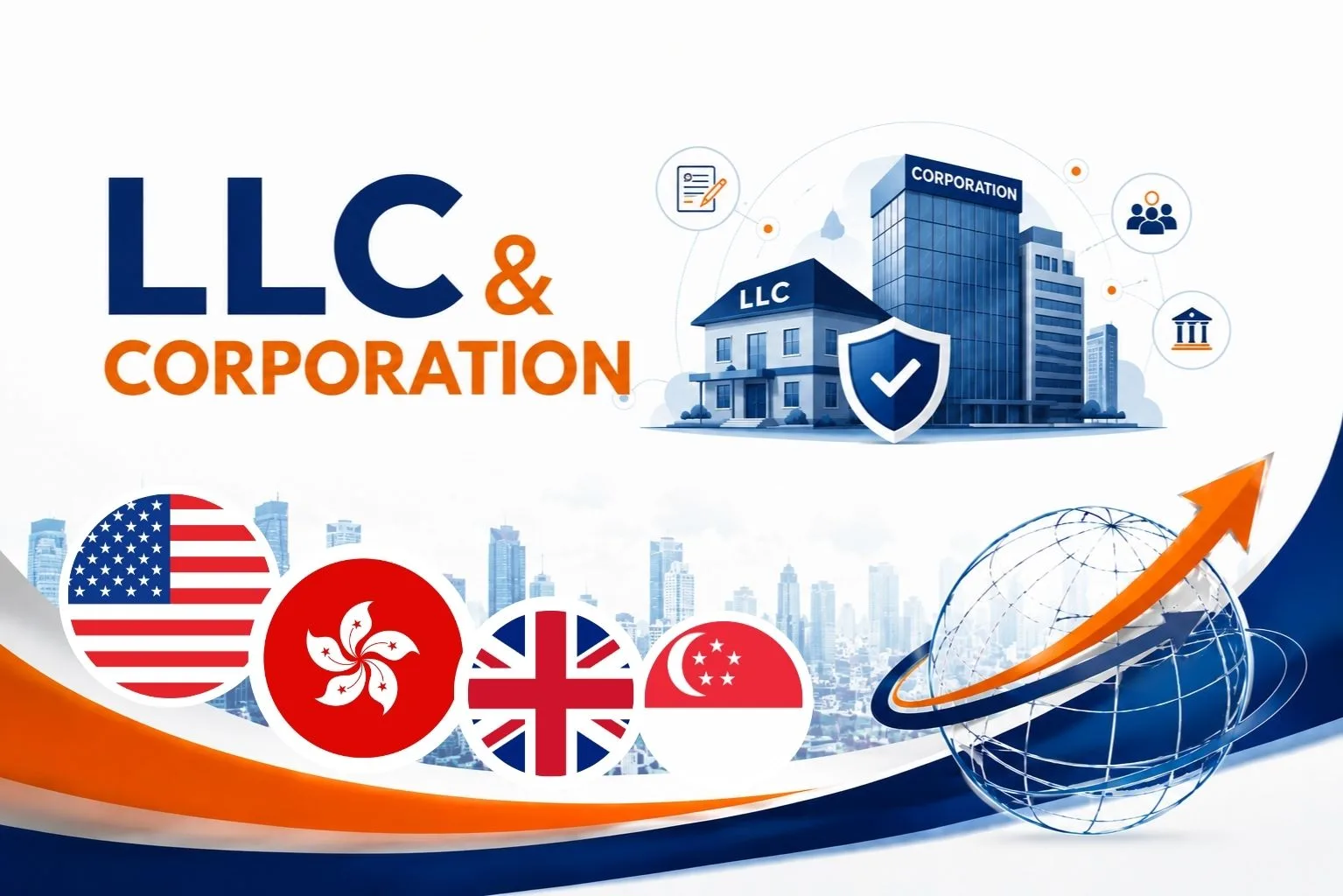 Thành lập công ty LLC và Corporation tại Mỹ, Anh, Hồng Kông, Singapore